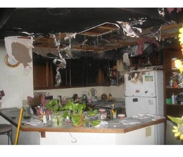 Kitchen fire damage